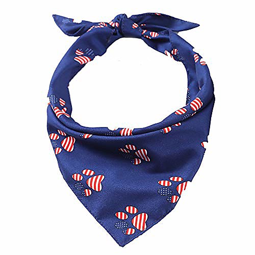 

american flag dog bandana usa flag accessories decoration for small and medium dogs cats (paw)