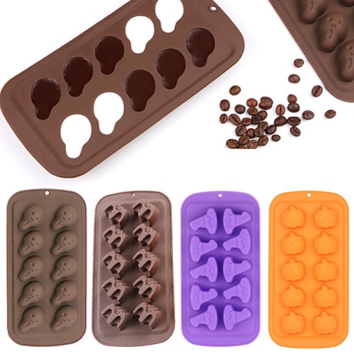 

Halloween Party Halloween Silicone Baking Mold Ghost Bat Pumpkin DIY 3D Chocolate Mold 1 Pc