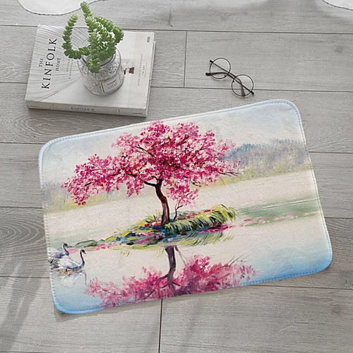 

1pc Modern Tree Bath Mats / Bath Rugs Coral Velve Geometric / Abstract 5mm Bathroom New Design
