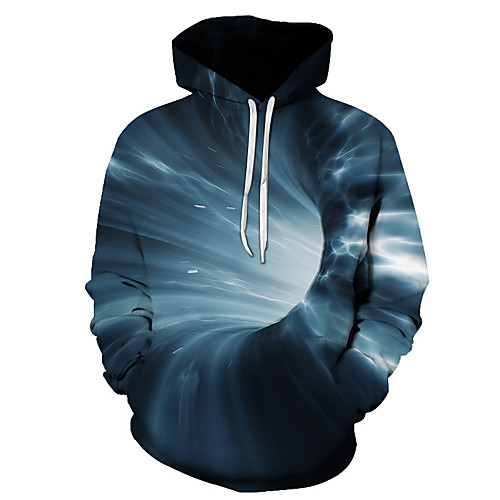 

Men's Plus Size Pullover Hoodie Sweatshirt Graphic 3D Hooded Daily 3D Print Basic Hoodies Sweatshirts Long Sleeve Black