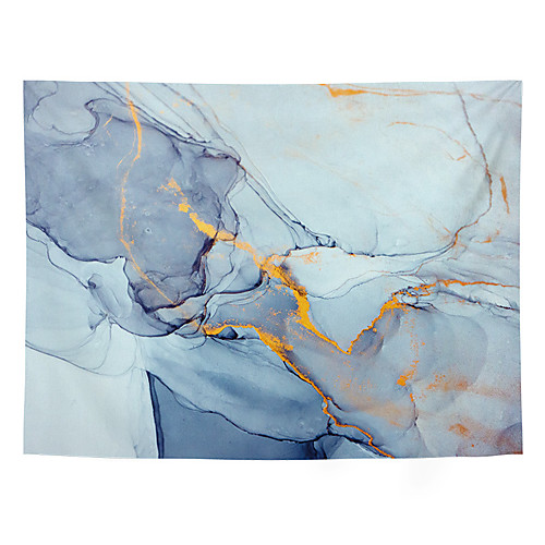 

Wall Tapestry Art Decor Blanket Curtain Picnic Tablecloth Hanging Home Bedroom Living Room Dorm Decoration Polyester Marble Three-Color Gradient Water Pattern Gold Black Gray White
