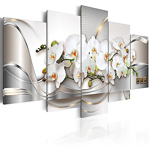 

5 Panel Wall Art Canvas Prints Painting Artwork Picture Flower Home Decoration Décor Stretched Frame / Rolled