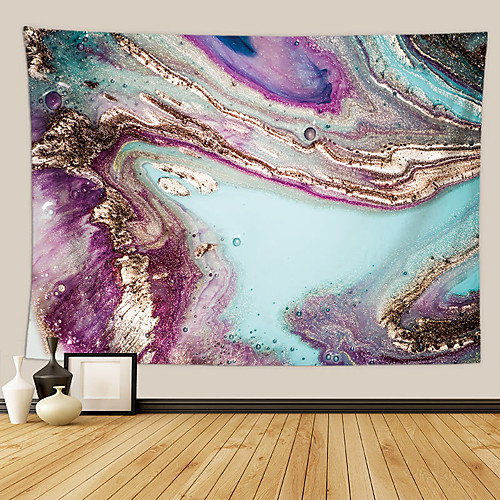 

Wall Tapestry Art Decor Blanket Curtain Picnic Tablecloth Hanging Home Bedroom Living Room Dorm Decoration Polyester Print Colorful River Abstract View