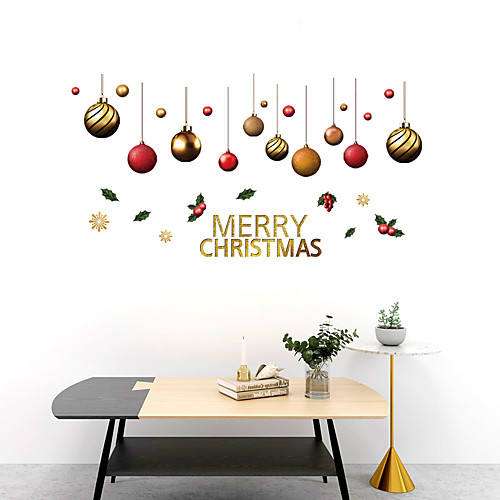 

Christmas Balls Wall Stickers Decorative Wall Stickers, PVC Home Decoration Wall Decal Wall Decoration / Removable 30902CM