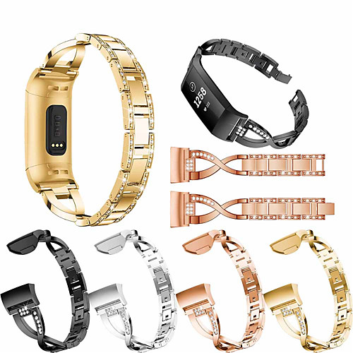 

WatchBand for Fitbit Charge 4 Stainless Steel Metal Wrist Strap Women Jewelry Small Large Bracelet for Fitbit Charge 3 Bracelet
