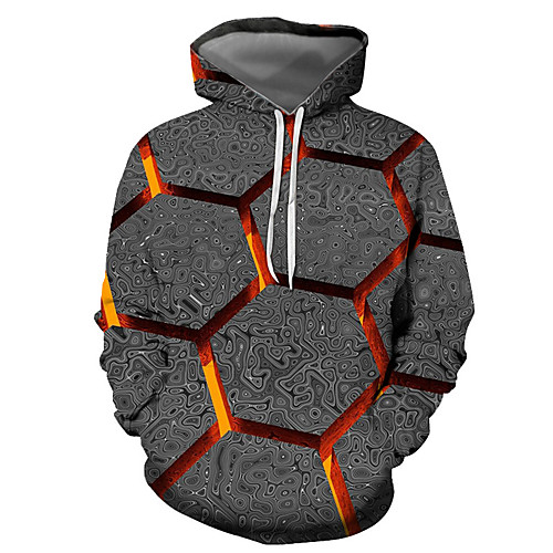 

Men's Pullover Hoodie Sweatshirt Plaid Checkered Graphic Hooded Daily Going out 3D Print Basic Casual Hoodies Sweatshirts Long Sleeve Black
