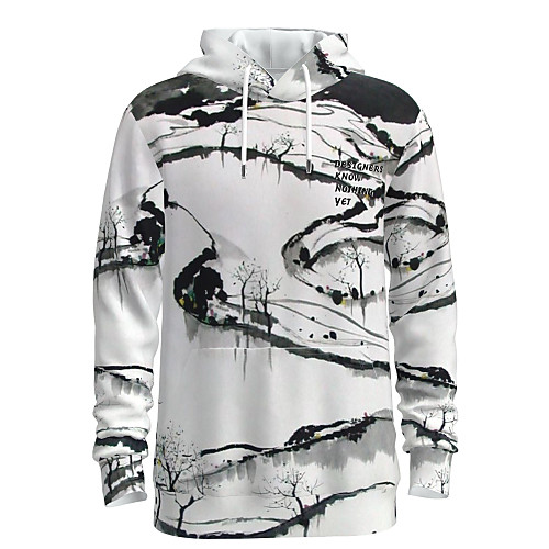 

Women's Men's Pullover Hoodie Sweatshirt Graphic Tribal Hooded Daily Weekend 3D Print Casual Streetwear Hoodies Sweatshirts Long Sleeve White