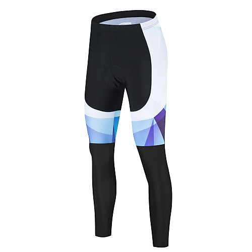 

Men's Cycling Tights Cycling Pants Winter Bike Tights Bottoms Breathable Sports Patchwork Blue / White Clothing Apparel Relaxed Fit Bike Wear / Long Sleeve / Micro-elastic / Athleisure