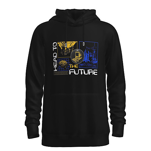 

Men's Pullover Hoodie Sweatshirt Graphic 3D Hooded Daily 3D Print Basic Hoodies Sweatshirts Long Sleeve Black
