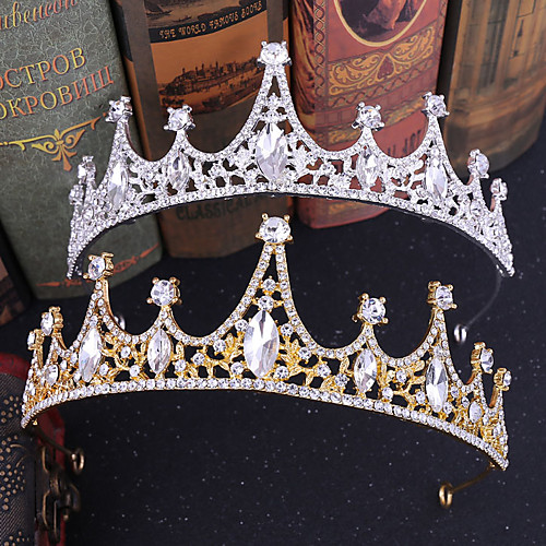 

Women's For Wedding Party Evening Masquerade Jewelry Series Romantic Series Pave Synthetic Diamond Alloy Silver Golden 1pc