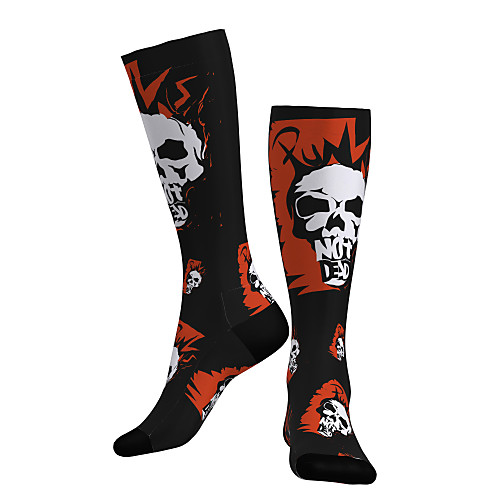 

Compression Socks Long Socks Over the Calf Socks Athletic Sports Socks Cycling Socks Women's Men's Bike / Cycling Breathable Soft Comfortable 1 Pair Skull Cotton Black S M L / Stretchy