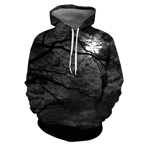 

Men's Pullover Hoodie Sweatshirt Graphic Hooded Daily Going out 3D Print Basic Casual Hoodies Sweatshirts Long Sleeve Black