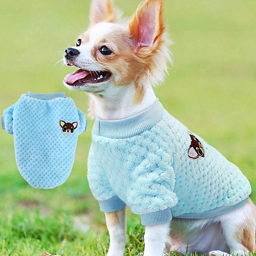 

Dog Sweater Sweatshirt Puppy Clothes Bone Casual / Daily Winter Dog Clothes Puppy Clothes Dog Outfits Purple Blushing Pink Blue Costume for Girl and Boy Dog Polar Fleece XS S M L
