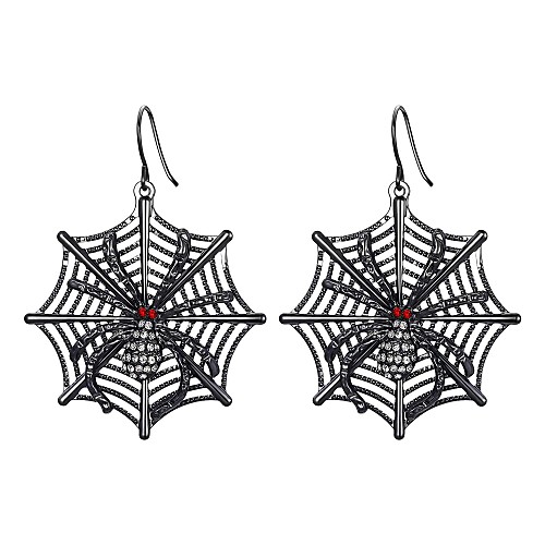

Women's Men's Hoop Earrings Retro Spiders Punk Earrings Jewelry Black For Halloween 2pcs