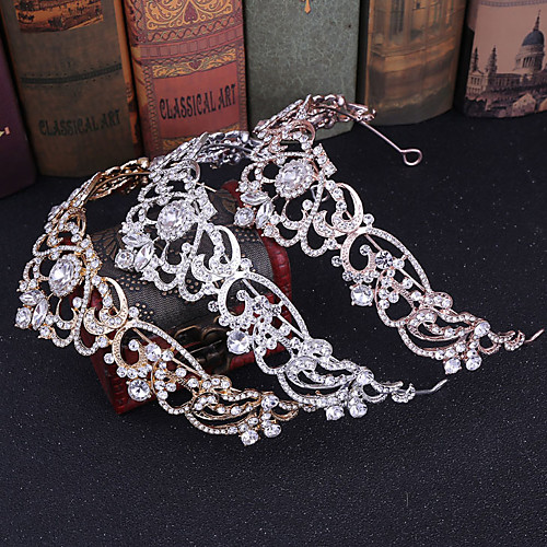 

Women's For Wedding Party Evening Masquerade Jewelry Series Romantic Series Pave Synthetic Diamond Alloy Silver Golden Rose Gold 1pc