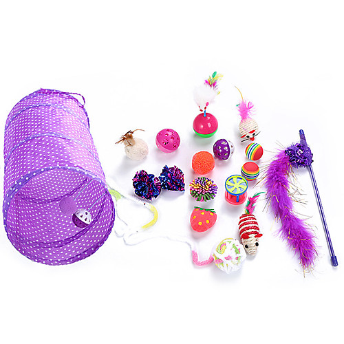 

Ball Feather Toy Interactive Toy Cat Toys Set Interactive Cat Toys Fun Cat Toys Cat 17pcs Pet Exercise Releasing Pressure Plastic Gift Pet Toy Pet Play