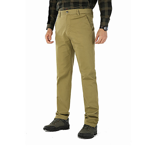 

Men's Basic Outdoor Cotton Slim Daily Chinos Pants Solid Colored Full Length Black Army Green Khaki
