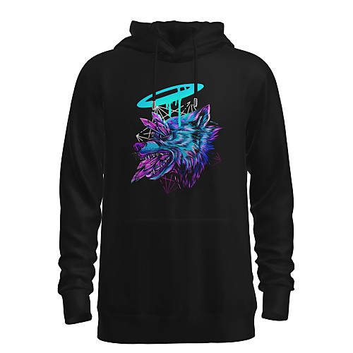 

Men's Pullover Hoodie Sweatshirt Graphic 3D Hooded Daily 3D Print Basic Hoodies Sweatshirts Long Sleeve Black