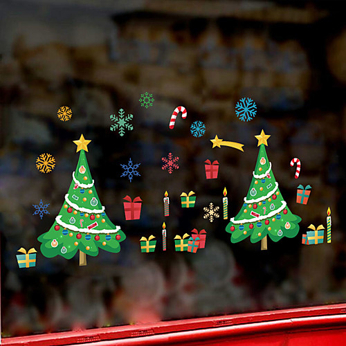 

WallDecals Decor Vinyl DIY Christmas Tree Wall Stickers Removable Waterproof Wallpaper Decals Art Easy Peel & Stick 30902CM