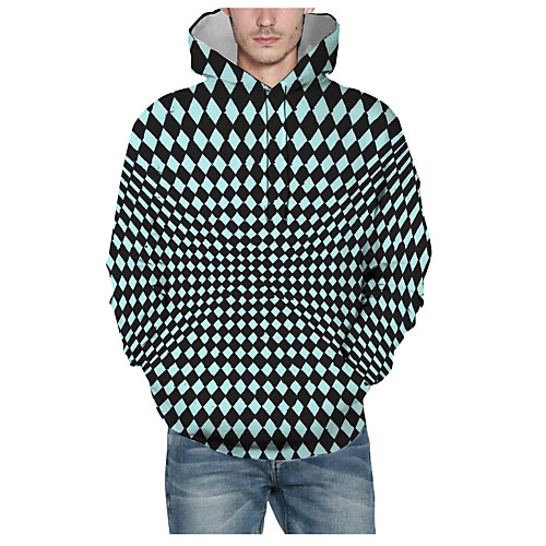 

Men's Pullover Hoodie Sweatshirt Print Graphic 3D Hooded Daily 3D Print Basic Hoodies Sweatshirts Long Sleeve Black