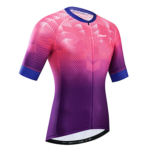 

21Grams Women's Short Sleeve Cycling Jersey Summer Rose Red Bike Jersey Top Mountain Bike MTB Road Bike Cycling UV Resistant Quick Dry Breathable Sports Clothing Apparel / Stretchy / Race Fit
