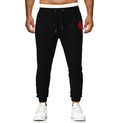 

Men's Sweatpants Jogger Pants Drawstring Elastic Waist Cotton Color Block Sport Athleisure Pants / Trousers Bottoms Breathable Soft Comfortable Running Exercising General Use