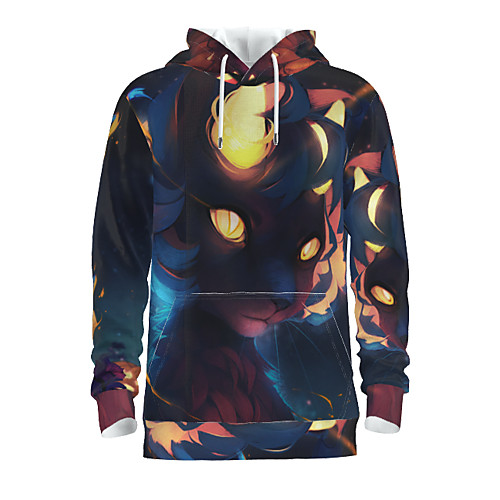 

Men's Pullover Hoodie Sweatshirt Graphic Animal Hooded Daily 3D Print Basic Hoodies Sweatshirts Long Sleeve Black