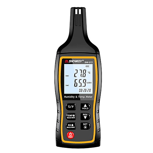 

SW-572 Digital LCD Thermometer thermo Hygrometer indoor temperature Humidity meter tester monitor Weather Station data hold Alarm Clock/Handheld High-sensitivity Digital Temperature