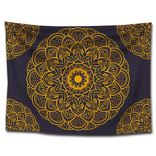 

Wall Tapestry Art Decor Blanket Curtain Hanging Home Bedroom Living Room Dorm Decoration Polyster Bohemia Indian Mandala Floral Flower Lotus