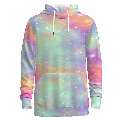 

Men's Pullover Hoodie Sweatshirt Graphic Tie Dye 3D Hooded Daily 3D Print Basic Hoodies Sweatshirts Long Sleeve Blushing Pink