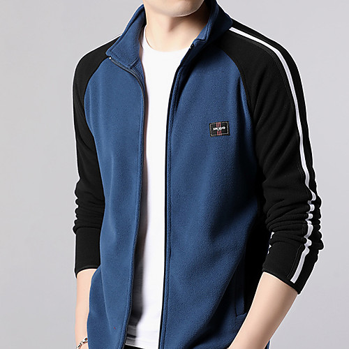 

Men's Hiking Fleece Jacket Autumn / Fall Spring Outdoor Solid Color Thermal Warm Windproof Warm Breathable Winter Fleece Jacket Single Slider Climbing Camping / Hiking / Caving Traveling Black Red