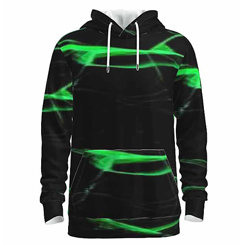 

Men's Pullover Hoodie Sweatshirt Graphic Abstract 3D Hooded Daily 3D Print Basic Hoodies Sweatshirts Long Sleeve Black