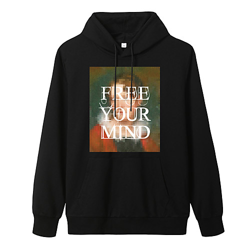 

Women's Pullover Hoodie Sweatshirt Graphic Monograms Daily Weekend Other Prints Casual Hoodies Sweatshirts Blue Yellow Blushing Pink