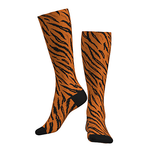 

Compression Socks Long Socks Over the Calf Socks Athletic Sports Socks Cycling Socks Women's Men's Bike / Cycling Breathable Soft Comfortable 1 Pair Animal Fur Pattern Cotton Orange S M L / Stretchy