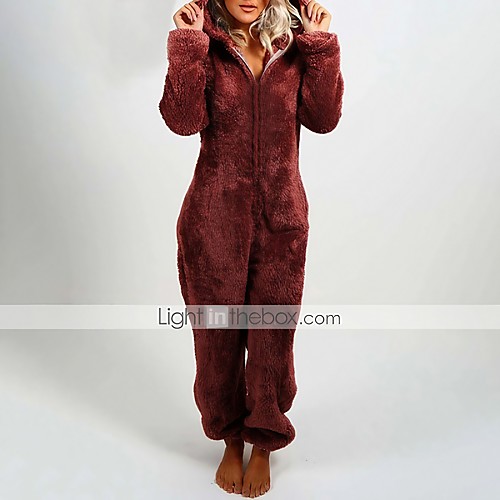 

Women's Basic Causal Bed Home 2021 Blushing Pink Wine Gray Loose Jumpsuit Solid Color Cotton