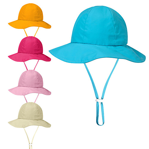 

Boys' Girls' Sun Hat Hiking Hat Boonie hat 1 PCS Wide Brim Outdoor Portable Breathable Quick Dry Ultraviolet Resistant Hat Solid Color Nylon Fuchsia Pink Orange for Hunting Fishing Climbing