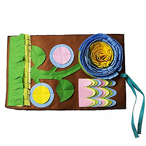

dog snuffle mat, dog training mats interactive puzzle dog mat anti slip puzzle blanket for foraging skill, stress release(sunflower)