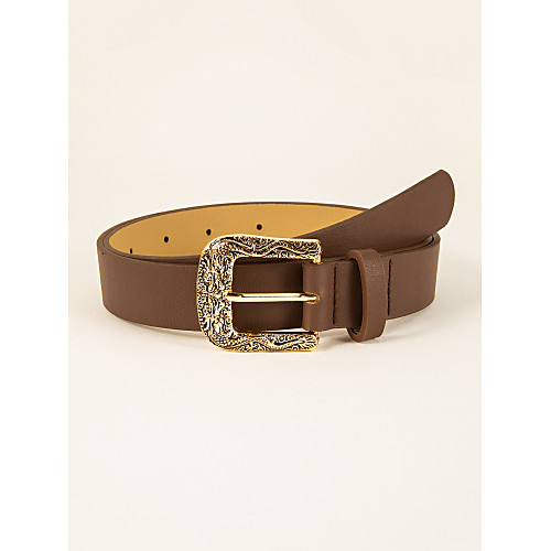 

Women's Waist Belt Casual Daily Holiday White Brown Belt Solid Colored Winter Spring Summer Vintage