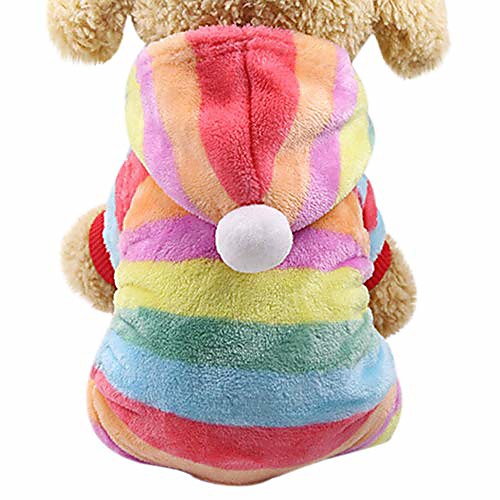 

naladoo new pets flannel hoodies dog cat cute colorful hooded coat dress sweater