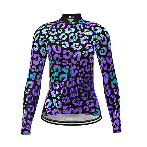 

Women's Long Sleeve Cycling Jersey Winter Polyester Purple Novelty Bike Jersey Top Mountain Bike MTB Road Bike Cycling Quick Dry Back Pocket Sports Clothing Apparel / Micro-elastic / Athleisure