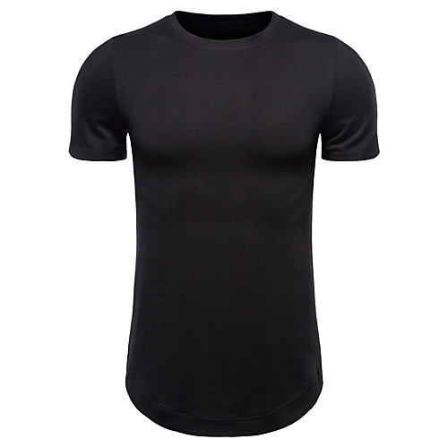 

men's basic hipster longline drop tail t-shirts 2xl black