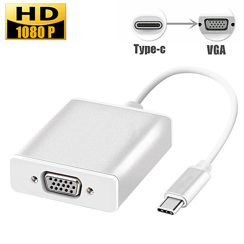 

Type-C Male to VGA Female Adapter Converter Cable USB C USB 3.1 to VGA Converter for Macbook Game Meeting Samsung Google Huawei
