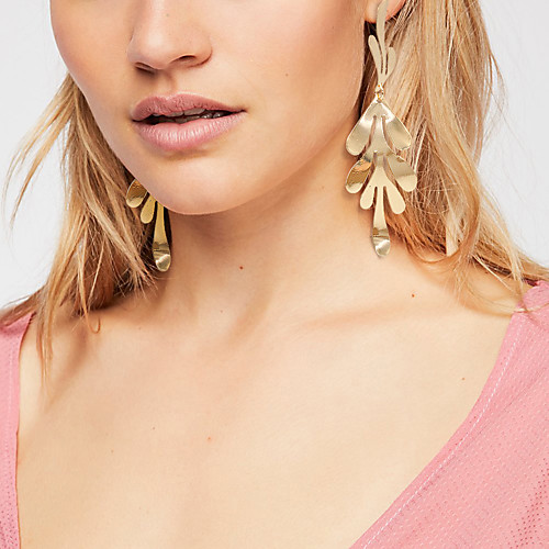 

Women's Stud Earrings Drop Earrings Hoop Earrings Chandelier Holiday Fashion Leaf Stylish Luxury Punk Trendy Korean Earrings Jewelry Gold For Street Sport Gift Engagement Date 1 Pair