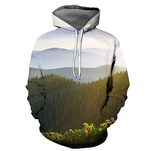 

Men's Pullover Hoodie Sweatshirt Graphic Hooded Daily Going out 3D Print Basic Casual Hoodies Sweatshirts Long Sleeve White