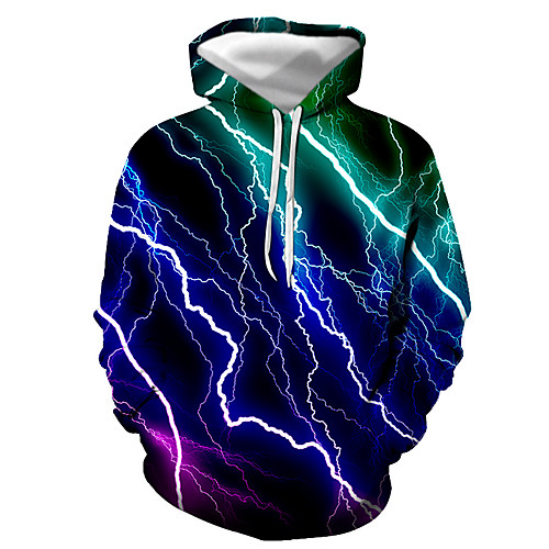 

Men's Pullover Hoodie Sweatshirt Graphic Hooded Daily Going out 3D Print Basic Casual Hoodies Sweatshirts Long Sleeve Light Blue
