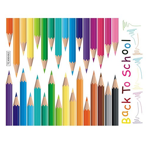 

3747CM New Colored Pencil Sticker Self Adhesive Wall Stickers Creative Children's Room Wall Decoration