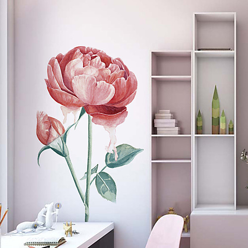 

Floral Wall Stickers Beautiful Flowers Wall Stickers Decorative Wall Stickers PVC Home Decoration Wall Decal Wall Decoration 1pc