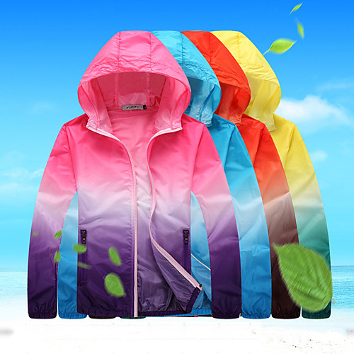 

Women's Men's Long Sleeve Windbreaker Running Skin Jacket Full Zip Outerwear Coat Top Athletic Athleisure Summer Waterproof UV Sun Protection Quick Dry Fitness Gym Workout Running Jogging Sportswear