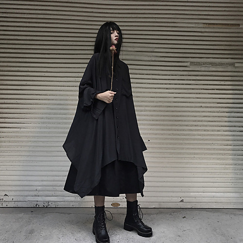 

Plague Doctor Goth Girl Lisa Gothic Punk & Gothic 17th Century Goth Subculture Party Costume Masquerade Women's Cotton Costume Black Vintage Cosplay Party Prom Bar Long Sleeve / Coat / Coat