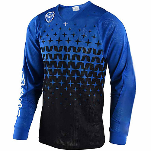 

21Grams Men's Long Sleeve Cycling Jersey Downhill Jersey Dirt Bike Jersey Winter Summer Spandex Polyester Black / Red Bule / Black Bike Jersey Top Mountain Bike MTB Road Bike Cycling UV Resistant